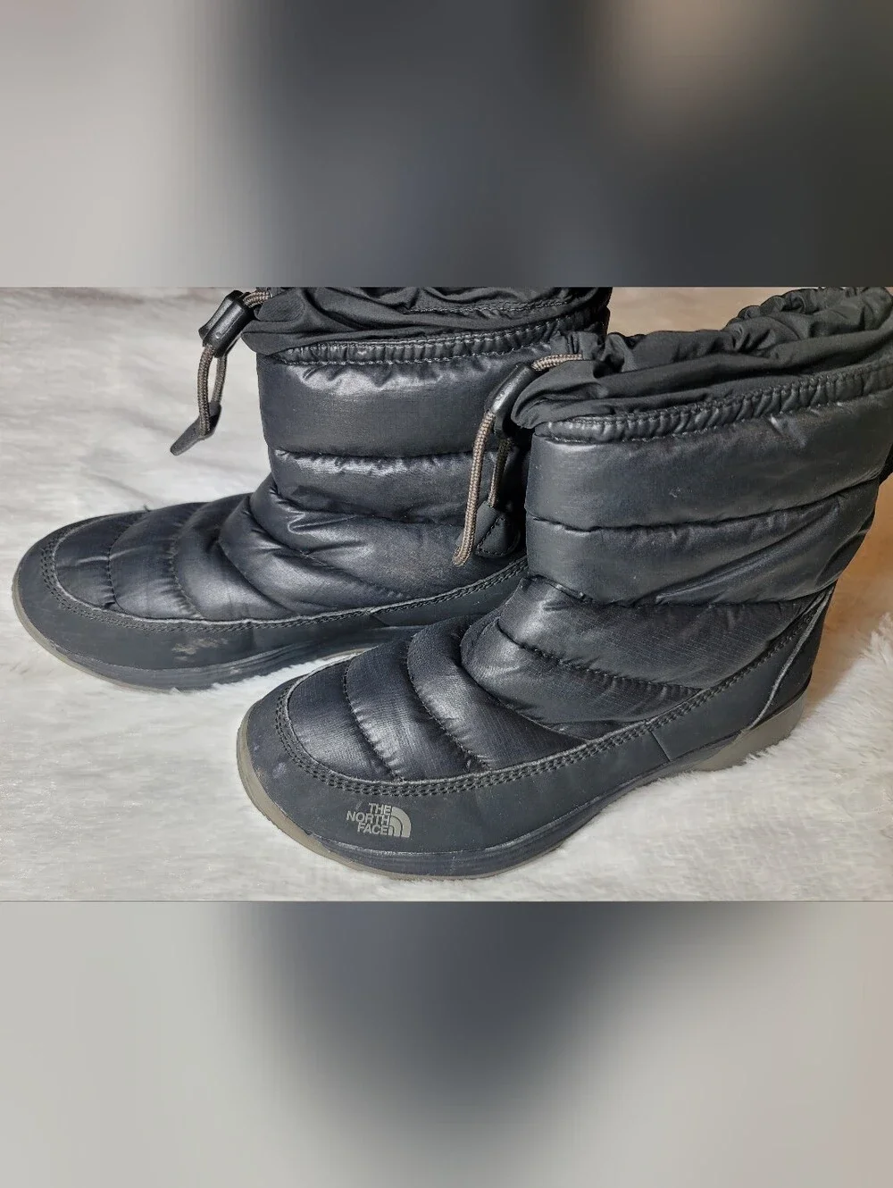 The North Face Kids ThermoBall Booties Black Winter Snow Boots Size 3